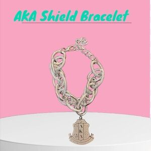🩷💚AKA beautiful stainless steel shield 
bracelet🩷💚